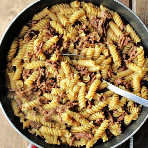 Homemade Hamburger Helper Beef Pasta Hamburger Rotini Recipes, Hamburger And Noodle Recipes, Hamburger Helper Beef Noodle, Beef Pasta Hamburger Helper, Hamburger Pasta, Rotini Pasta Recipes, Budget Bites, Pasta Simple, Easy Suppers