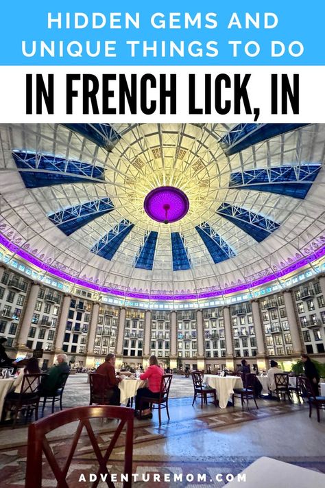 Hidden Gems and Unique Things to Do in French Lick, Indiana. This is an epic family-friendly vacation filled with family fun things to do for all age groups. French Lick, Indiana offers a unique getaway for families and couples alike. From historic downtown to fun walking tours and train shuttle rides this small town in Indiana is the perfect family fun destination. Find fun things to do in French Lick and the best places to stay. French Lick Indiana, Indiana Vacation, French Lick, Adventure Mom, Indiana Travel, Mom Travel, Romantic Weekend Getaways, Girls Getaway, Historic Downtown