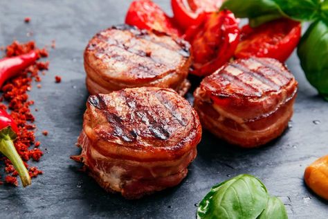 Bacon Wrapped Beef, Pork Tenderloin Medallions, Bacon Wrapped Pork Tenderloin, Pork Medallions, Bacon Wrapped Pork, Pork Fillet, America's Test Kitchen Recipes