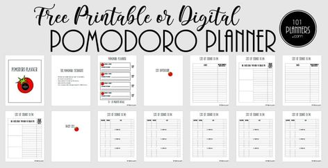 Pomodoro Method Printable, Pomodoro Planner Free Printable, Pomorodo Technique, Pomodoro Technique Printable, Pomodoro Planner, Focus Planner, Pomodoro Method, The Pomodoro Technique, Timetable Template