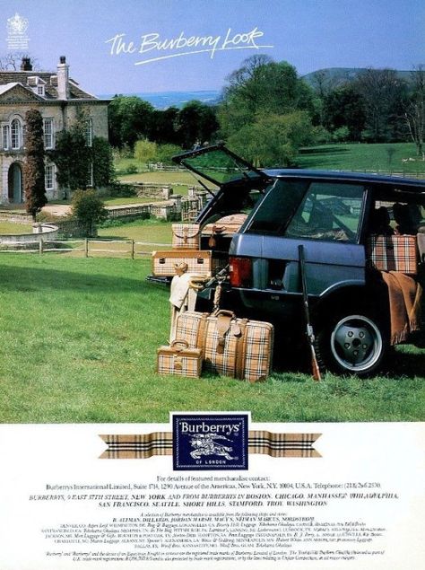 the burberrys' of yesteryear Burberry Aesthetic, Men And Babies, Burberry Print, Suitcase Travel, Ivy League Style, Range Rover Classic, Old Advertisements, Burberry Vintage, Luggage Suitcase