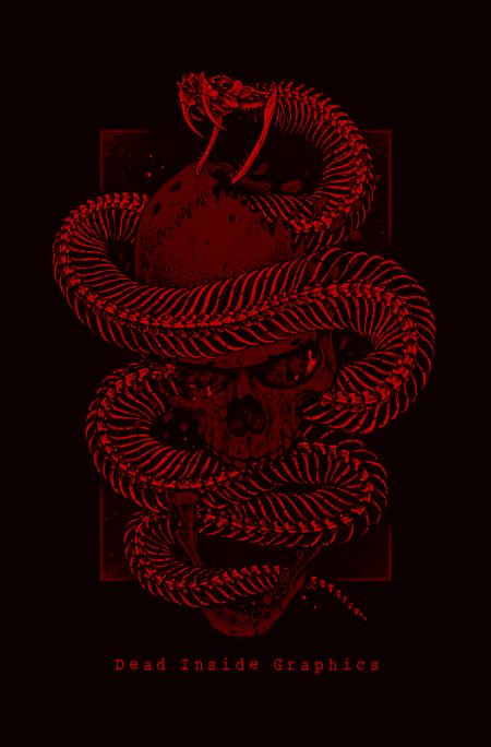 Red And Black Dark Aesthetic, Red Snake Wallpaper, Aesthetic Backgrounds Horizontal, Snake Picture, Aesthetic Skull, Skull And Snake, Snake Painting, Floral Fabric Design, Red Aesthetic Grunge