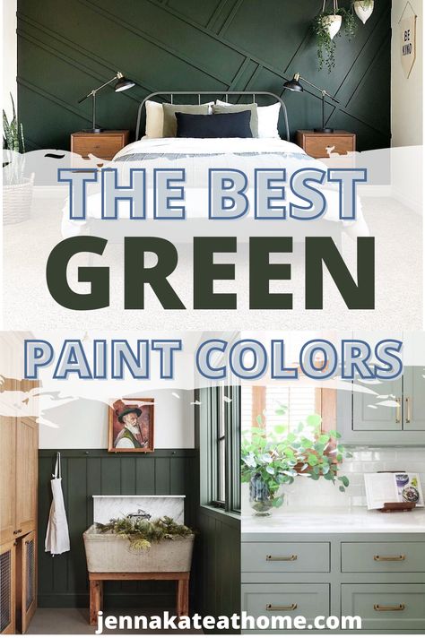 Laurel Green Sherwin Williams, Shades Of Green Paint Sherwin Williams, Green Dining Room Sherwin Williams, Behr Greens For Bedroom, Benjamin Moore In The Garden, Sherwin Williams Green 2023, Green Accent Wall Bedroom Sherwin Williams, Sherwin Williams Haven Green, Best Green Furniture Paint Colors