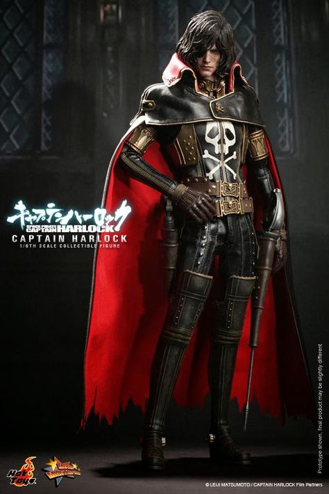 Harlock Space Pirate, Space Pirate Captain Harlock, Captain Harlock, Pirate Captain, Space Pirate, Master Piece, Medieval Costume, Pirate Costume, Hot Toys