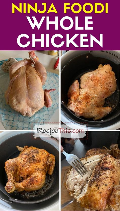 Frozen Whole Chicken Air Fryer, Whole Frozen Chicken, Frozen Whole Chicken, Air Fryer Whole Chicken, Chicken In The Air Fryer, Recipes Airfryer, Piri Piri Chicken, Boiled Chicken Breast, Cooking Whole Chicken