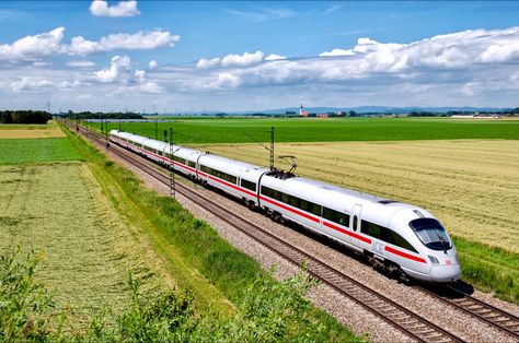 Siemens ICE T (7 cars) Emu in Stephansposching, Germany, 230 km/h Speed Rail, Rail Transport, High Speed Rail, Ice T, Electric Train, Filling Station, Speed Training, Emu, High Speed