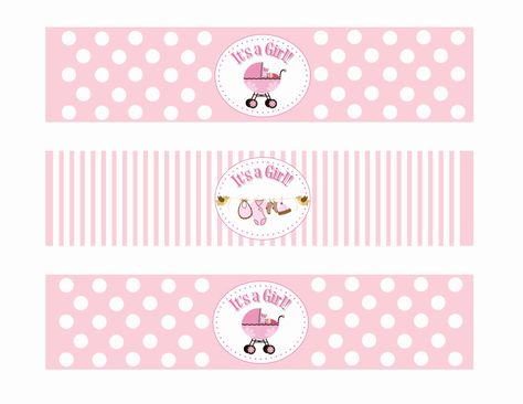 Baby Shower Girl Theme, Water Bottle Labels Free, Water Bottle Labels Baby Shower, Printable Water Bottle Labels, Baby Shower Water Bottles, Water Bottle Labels Template, Baby Shower Labels, Theme Vintage