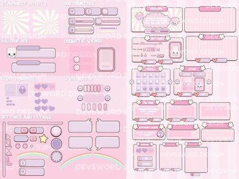 Twitch Streaming Setup, Streaming Setup, Dating Simulator, Pastel Pink Aesthetic, Cute Games, Game Ui, Kawaii Art, Professional Services, Pastel Aesthetic