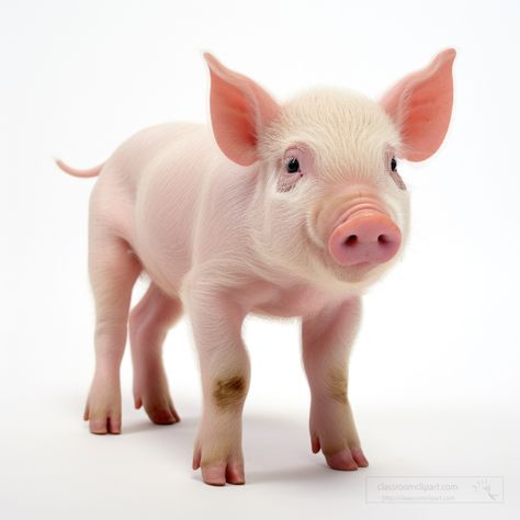 cute pink pig isolated on white background Pig Photo, Wild Animals Photos, Baby Pig, Animal Images, Animals Photos, Picture Description, Baby Pigs, Animals Images