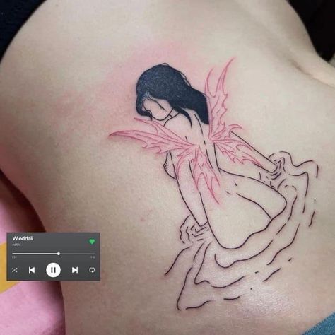 Pink Fairy Tattoo, Naked Fairy Tattoo, First Tattoo Ideas, Minimal Tattoo Ideas, Type Tattoo, Small Pretty Tattoos, Infinity Tattoos, Cute Tiny Tattoos, Pretty Tattoos For Women