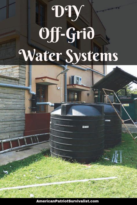 Want to be self-sufficient in your homestead? Then having an off-grid water system is your first step. Here are 3 DIY homestead water sources for you... (number 2 might surprise you!) Rain Water System For Home, Diy Off Grid Bathroom, Off Grid Water System Diy, Off Grid Ideas, Off Grid Water System, Off Grid Kitchen, Live Off Grid, Survival Prepping Diy, Living Off Grid