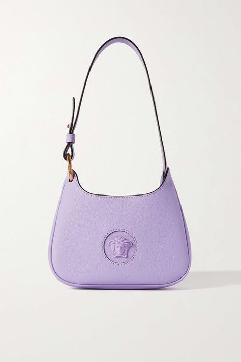 Lilac Bags Versace Purple Bag, Alexa Accessories, Polyvore Png, Bag Versace, Fall Winter Fashion Trends, Versace Bag, Women Footwear, Fall Winter Trends, Purple Bag