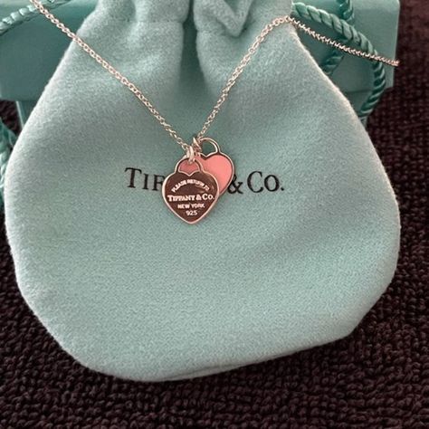 Tiffany Pink Enamel RTT mini  heart Necklace Tiffany Mini Heart Necklace, Mini Tiffany Necklace, Tiffany Pink Necklace, Tiffany Necklace Pink, Tiffany Pink Heart Necklace, Tifanny Necklace, Pink Tiffany Necklace, Tiffany Necklace Aesthetic, Tiffanys Jewelry