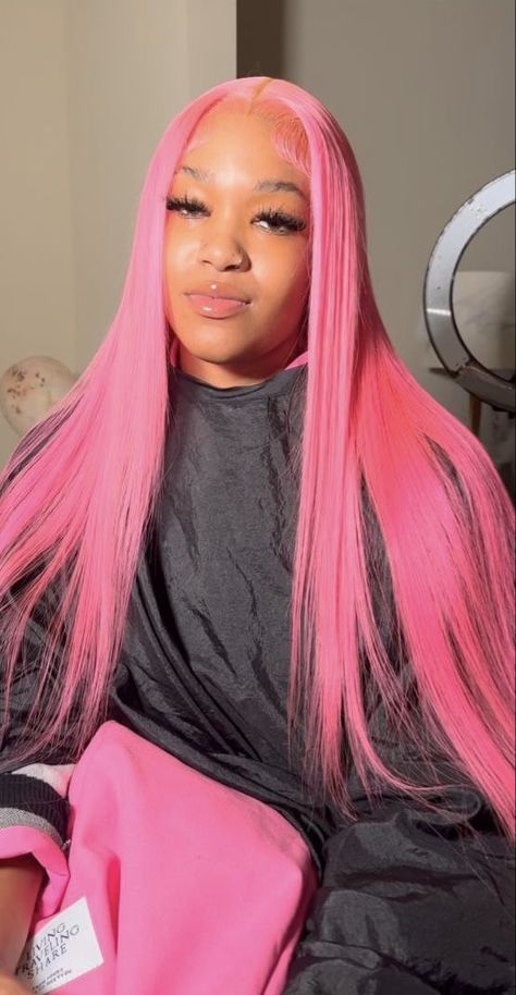 Pink Bobs, Pink Supremacy, Model Needed, Dolly Hair, Pink Hairstyles, Teenage Hairstyles, Exotic Hairstyles, Sew In Hairstyles, Birthday Hairstyles