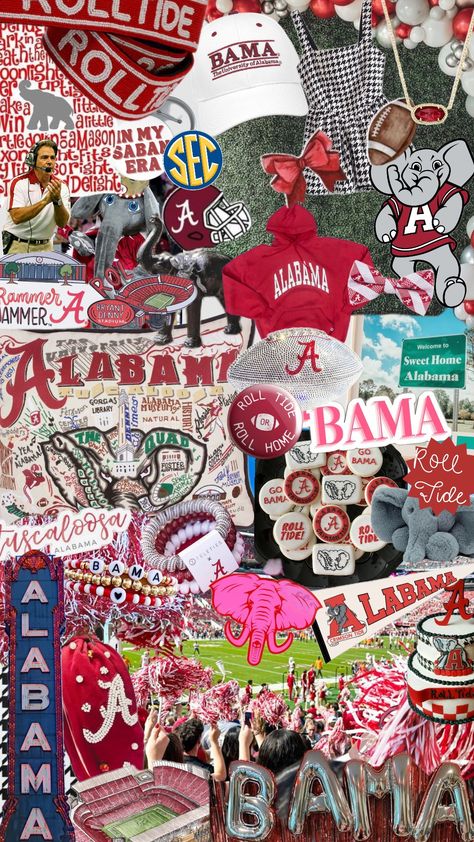 #alabama #bama #rolltide Roll Tide Wallpaper, Alabama Wallpaper Phone Backgrounds, Alabama Collage Wallpaper, Bama Aesthetic, Bama Wallpaper, Alabama Aesthetic, Alabama Vs Tennessee, Alabama Mascot, Alabama Football Game