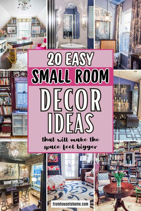 20 easy small room decor ideas that will make the space feel bigger Make Small Room Look Larger, Large Window Decor, Small Room Decor Ideas, Small Room Look Bigger, Small Space Decorating, Maximalist Living Room, Room Look Bigger, Sewing Room Storage, Interior Decorating Tips