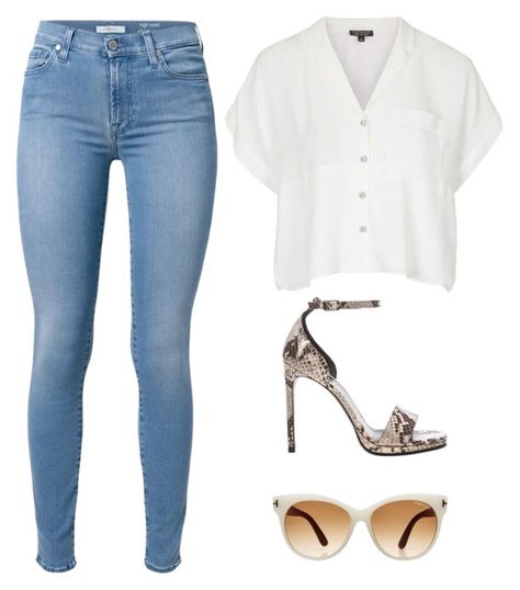 "Untitled #1650" by twerkinonmaz ❤ liked on Polyvore featuring Topshop, 7 For All Mankind, Yves Saint Laurent and Tom Ford Elegant Tshirt Outfits, Cute Everyday Outfits Summer Casual, Cute Everyday Outfits Summer, Polyvore Outfits Casual, Everyday Outfits Summer, Work Outfit Ideas, Outfit Polyvore, Chique Outfits, Mode Inspo