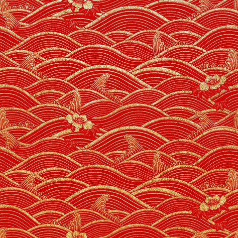 Chinese gold traditional wave pattern psd background | free image by rawpixel.com / Boom Red Chinese Aesthetic, Red Chinese Wallpaper, Red Chinese Background, Chinese Patterns Traditional, Chinese Traditional Art, Gold Vector, Chinese Gold, Chinese Background, Art Wave