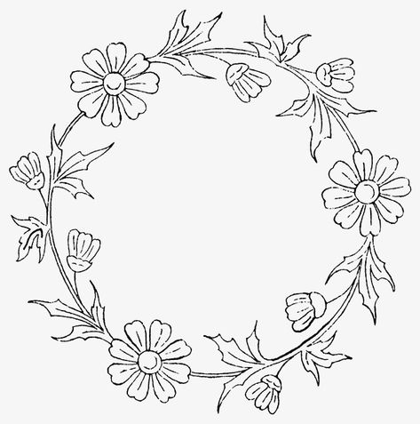 Image result for how to draw a wreath Pillow Letters, Flower Ring Design, Ring Embroidery, Letters Ideas, Rosemaling Pattern, Hand Embroidery Patterns Free, Embroidery Pillow, Ideas Embroidery, Wreath Drawing