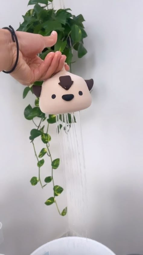 Appa watering bell has been BISQUED !!🌟 meaning it has survived the first of two firings. I put 1 Appa and 1 dumpling watering bell in… | Instagram Clay Watering Bell, Pottery Watering Bell, Appa Clay Sculpture, Watering Bell Pottery, Appa Pottery, Ceramic Watering Bell, Kawaii Pottery, Kawaii Ceramics, Charge It To The Game