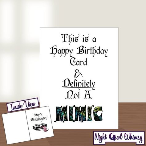 Dnd Birthday, Gamer Stuff, Curiosity Killed The Cat, Husband Birthday Card, Cards For Boyfriend, Cute Birthday Cards, Husband Birthday, Cards Ideas, Dungeon Master