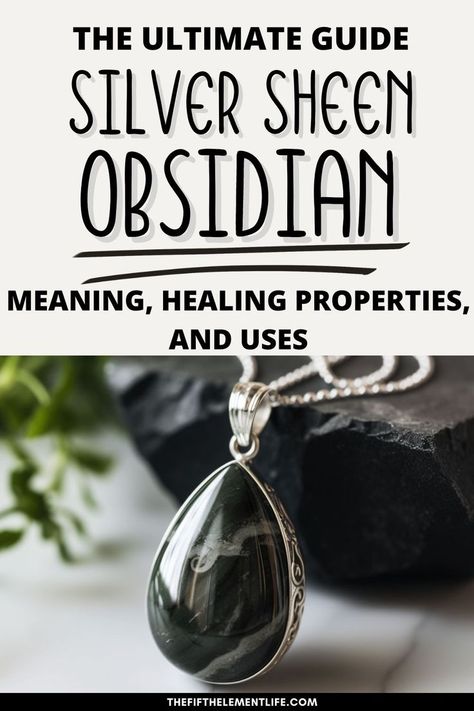 Silver Sheen Obsidian Obsidian Meaning, Silver Obsidian, Silver Sheen Obsidian, Energy Clearing, Obsidian Crystal, Sheen Obsidian, Obsidian Stone, Spiritual Protection, Crystal Magic