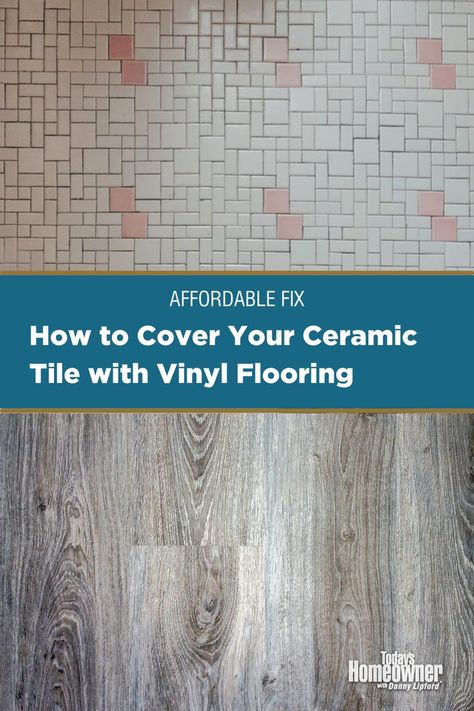 Above: Old, ugly ceramic tile floors. Below: Beautiful, brand new laminate flooring Flooring Over Ceramic Tile, Ceramic Tile Floor, Flooring Vinyl, Ceramic Floor Tiles, Tile Installation, Floor Installation, Ceramic Tile, Vinyl Flooring, Ceramic Tiles