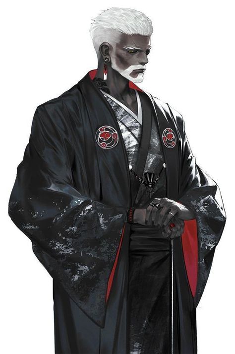 Monk Character Design, Black Samurai, Master Roshi, 다크 판타지, Black Characters, Black Anime Characters, Black Artwork, Arte Fantasy, Character Design Male