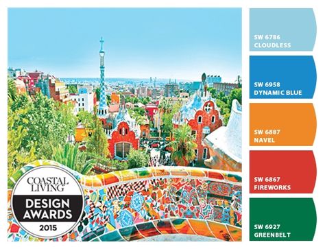 Barcelona Color Palette, Barcelona Style, Fireworks Design, Mediterranean Wedding, Seaside Style, Color Guide, Handmade Inspiration, Orange You Glad, Colour Palettes