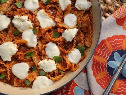 Lazy No-Bake Lasagna Recipe | Valerie Bertinelli | Food Network No Bake Lasagna, Valerie's Home Cooking Recipes, Baked Lasagna Recipe, Lazy Lasagna, Baked Lasagna, Crockpot Lasagna, Mild Italian Sausage, Valerie Bertinelli, Easy Meal Ideas