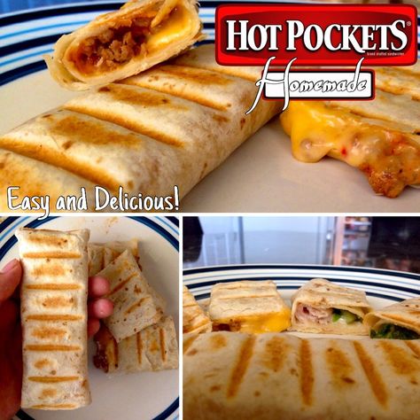 How to Make Hot Pockets (Homemade): Hot pockets are delicious and we all love them, but they also contain lots of fat and lots of processed meat and chemicals. Learn how to make healthy and delicious hot pockets, the right way. Hot Pockets Homemade, George Foreman Recipes, Hot Pocket Recipes, Homemade Hot Pockets, Hot Pockets, Freezer Cooking, Make Ahead Meals, Yummy Eats, Quesadillas