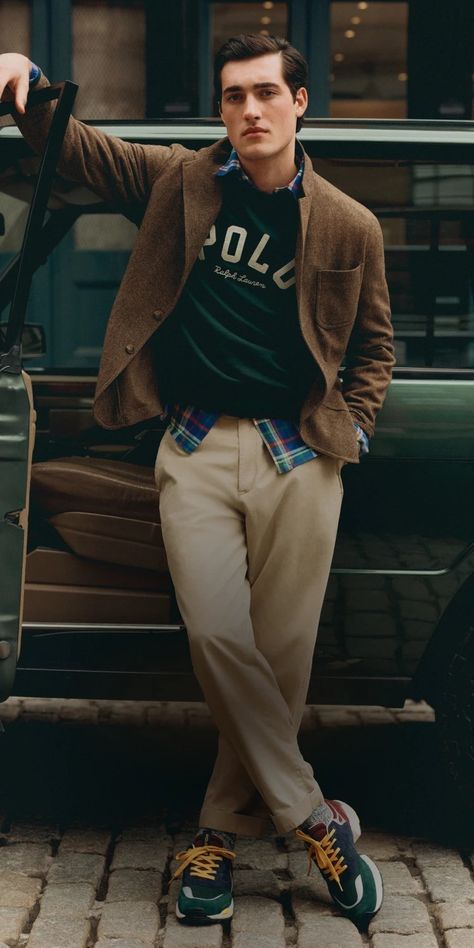 Ralph Lauren Style Men Casual, Mens Preppy Fall Fashion, Preppy Fashion Men, Ralph Lifshitz, Preppy Mens Style, Preppy Look Men, Ralph Lauren Style Men, Preppy Outfits Men, Agent Aesthetic