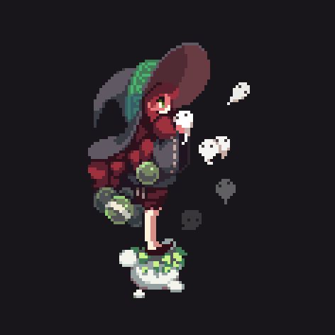 Witch Pixel Art Gif, Pixel Character Gif, Magic Pixel Art, Friends Pixel Art, Witch Pixel Art, Pixel Witch, Witch Animation, Game Art Style, Witch Gif