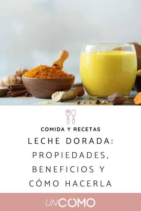 ¿Todavía no conoces la leche dorada? ¡Descubre cuáles son sus múltiples beneficios para la salud y cómo prepararla! 🥛💛 #lechedorada #salud #bebidas #goldenmilk #curcuma #propiedadeslechedorada #beneficioslechedorada #recetalechedorada Golden Milk, Healthy Tips, Milk