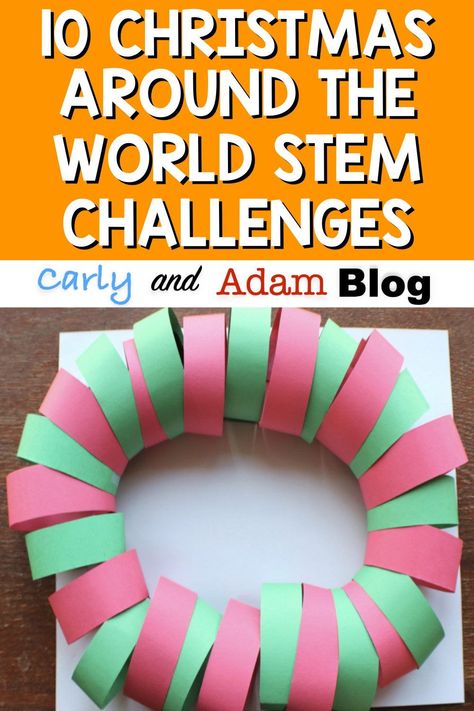 Travel around the world in your classroom this holiday season! Don't just simply teach your elementary students about holidays in other countries, engage them with STEM! Carly and Adam have created a bundle of STEM resources that are perfect for your Holidays Around the World Unit. These activities will have your students reading, writing, and completing hands-on STEM activities that reinforce the important cultural traditions of each country. Click to learn more! Christmas Play Activities For Kids, Christmas Activities For Elementary Students, Christmas Around The World Stem Activities, Christmas In Canada Crafts For Kids, Christmas In India For Kids, Holiday Stem Challenges, Christmas Stem Challenges For Kids, Holidays Around The World Preschool Activities, Christmas Around The World For Kids