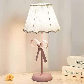 OROILUPU Pink Bow Lamp for Girls Room, Cute Coquette Table Lamp with Fabric Shade Bedroom Small Single Princess Desk Lamp Modern Decorative Boho Living Room Kids Reading Room Bedside End Table Girls Lamps, Coquette Lamp, Coquette Table, Princess Desk, Bow Lamp, Bed Side Lamp, Fashion Bedroom, Cute Lamp, Girls Lamp