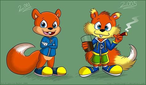 Conquer before and after #conker The Gathering, Dungeons And Dragons, Pikachu, Mario Characters, Deviantart, Fan Art, Disney Characters, Anime, Fictional Characters