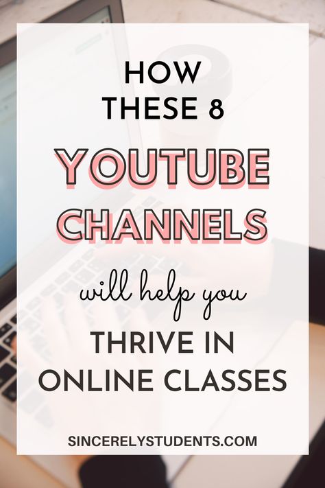 Channels For Students, Chromebook Ideas, Online School Aesthetic, Online School Tips, Online College Organization, Online School Supplies, Become Organized, Best Youtube Channels, Online College Classes