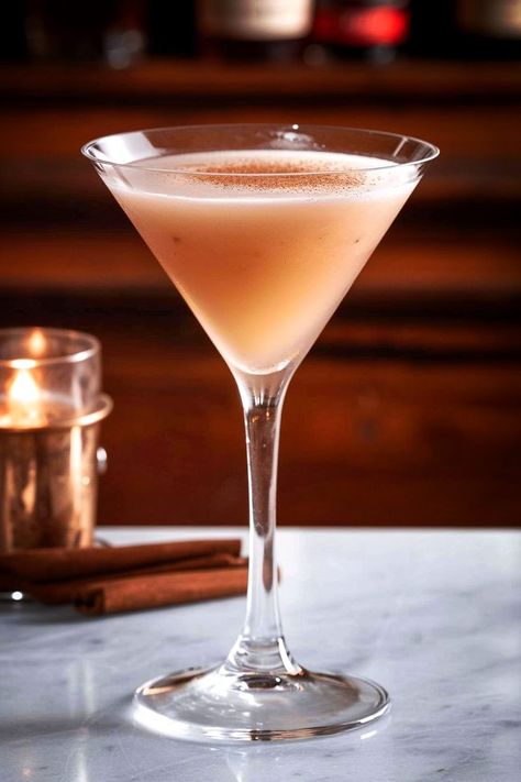 Autumn Delight Martini Fun Martini Recipes, Fall Martini, Vodka Apple Cider, Fruity Rum Drinks, Best Martini Recipes, Fall Desserts Pumpkin, Vanilla Liqueur, Vesper Martini, Cinnamon Desserts