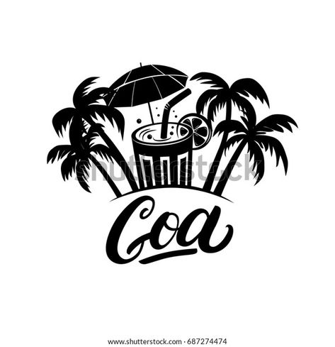 Goa Logo, Goa Illustration, Travel Journals, Handwritten Letters, Indian Art Paintings, Hand Written, College Art, Minimal Design, Goa