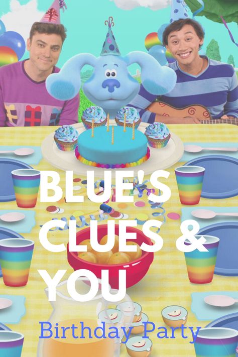 Blues Clues And You, Blues Clues Birthday Party, Blues Clues Party Supplies, Blues Clues Birthday, Blue Clues, Blue's Clues Birthday Party, Clue Movie, Clue Party, Happy Birthday Blue