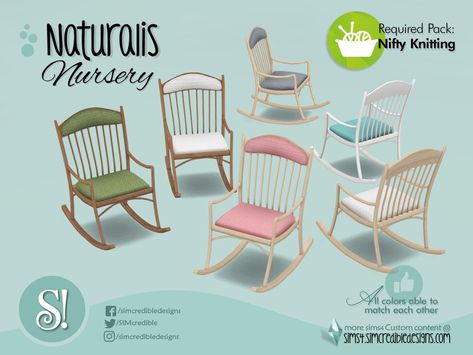 Pantry Baskets, Kids Rocking Chair, Rocking Chair Nursery, Sims 4 Cc Folder, Knit Basket, Sims 4 Cc Packs, Sims 4 Cc Furniture, Old Chair, Sims 4 Build