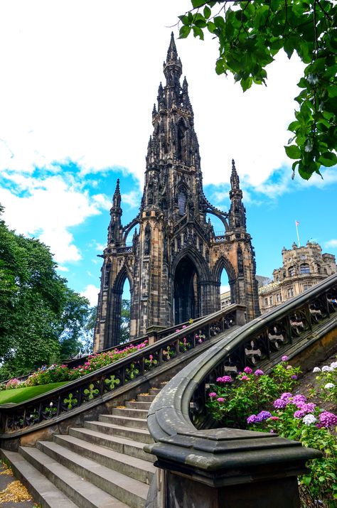 The Walter Scott Monument in Edinburgh. #Edinburgh #Scotland Europe Monuments, Scott Monument, Travel Team, Walter Scott, Edinburgh Scotland, Tower Bridge, Us Travel, Low Cost, Edinburgh