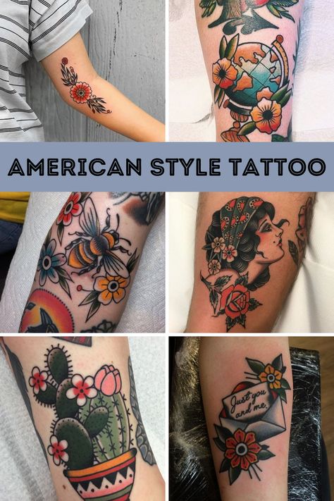 Arm Tattoos For Women American Traditional, American Traditional Lilly Tattoo, Traditional Bird And Flower Tattoo, Tattoo Sleeve Women American Traditional, Leg Sleeve American Traditional, American Traditional Female Tattoo, American Tattoos Women, American Style Tattoo Traditional, Traditional Style Tattoos For Women