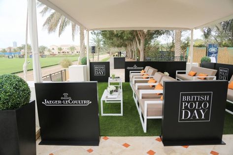 Vip Tent Lounge Areas, Vip Area Ideas, Vip Area Lounges, Polo Party Decorations, Concert Vip Area, Outdoor Vip Lounge, Festival Vip Area, Event Lounge Area, Backyard Concert