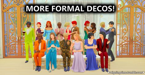 More Formal Deco Sims! | Reigningsims on Patreon Deco Sims, Ts4 Poses, Sims 4 Patreon, The Sims 4 Download, Sims House Design, Sims 4 Cc Furniture, Sims 4 Cc Finds, Cc Finds, Sims 4 Custom Content