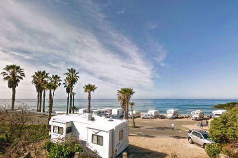 Faria County Beach Campground - One of California's Best Oceanfront Camping In California, California Beach Camping, Santa Barbara Beach, Yosemite Camping, Southern California Beaches, California Camping, Best Tents For Camping, Trailer Life, Best Campgrounds