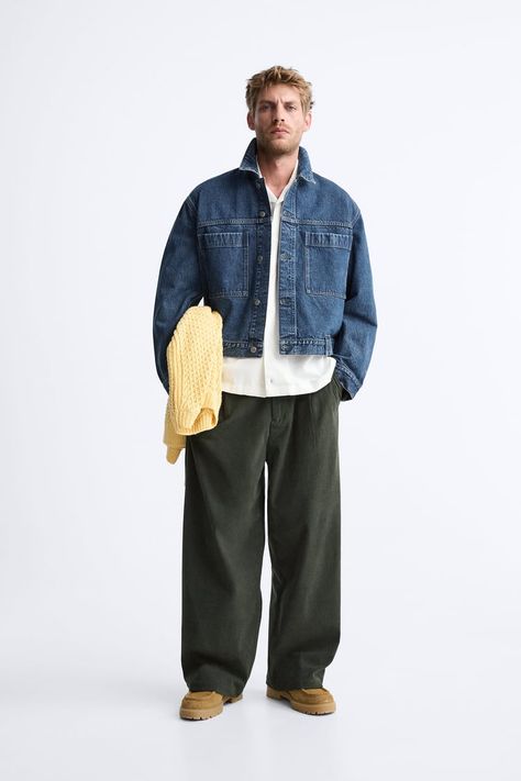 Men's Pants | ZARA United States Wide Trousers Outfit, Trousers Outfit Men, Corduroy Pants Outfit, Punk Street Style, Man Trousers, Big Pants, Minimalist Fashion Men, Trouser Outfit, Corduroy Trousers