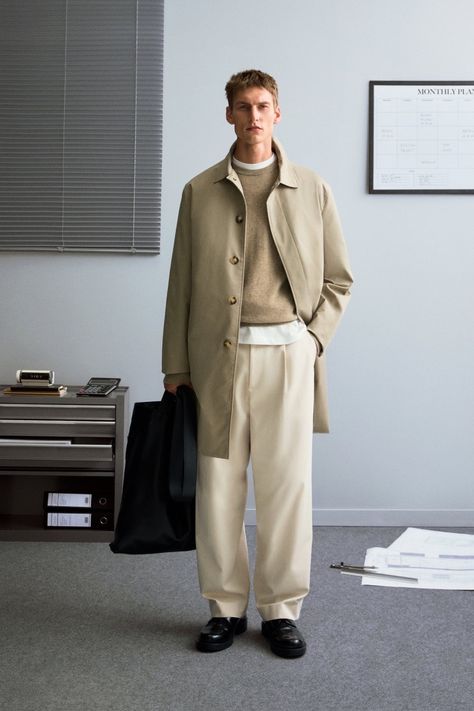 Zara Workwear Fall 2023 Lookbook 007 Office Casual Men, Office Outfit Men, Summer Work Outfits Office Casual, Summer Work Outfits Office, Business Dress Code, Mens Work Outfits, Smart Casual Menswear, Formal Men, Formal Men Outfit