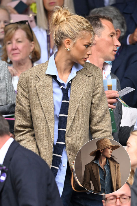 #Zendaya wears #RalphLauren #SS24 to the #Wimbledon finals. Wimbledon, Rolling Stones, Ralph Lauren, Louis Vuitton, How To Wear, Clothes